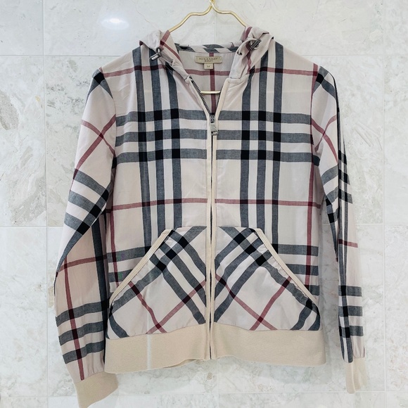 Burberry Other - BURBERRY {Girl M} Jacket Nova Check Zipped Hoodie